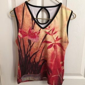 So Sporty V Neck Top Sz L Juniors